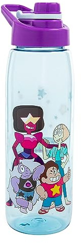 Steven Universe Characters Water Bottle With Screw-Top Lid | Holds 28 Ounces