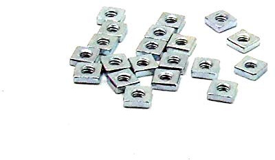 POPESQ® 20 piezas x Tuerca M2.5 Cuadrado Acero Zinc #A3099