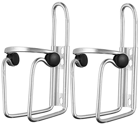 Amosfun 2stücke Aluminium Flaschenhalter Für Fahrräder Leicht Montierbar Mit Schrauben Und Wrench Für Rennrad Und Mountainbike Silber