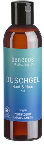 benecos Natural Basics Gel douche 2 en 1 pour la peau et les cheveux 200 ml Végétalien