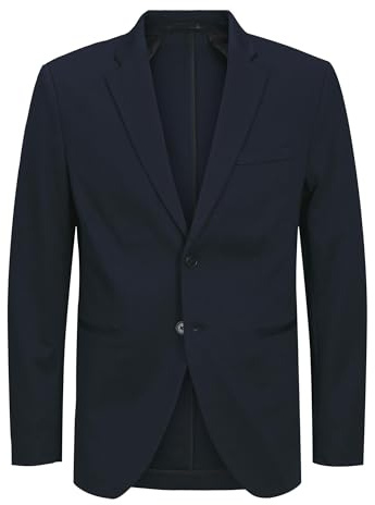 Jack & Jones Homme Jjejaxon Blazer en Jersey Veste De Costume, Bleu Marine Foncé/Coupe : Coupe Ajustée, 56 EU