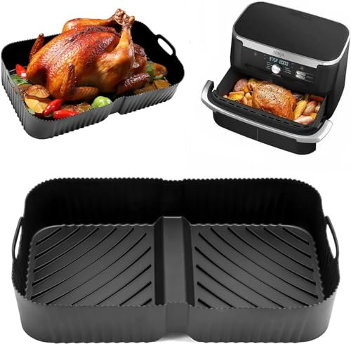 Zubehör Air Fryer, Air-Fryer-Form für Ninja Foodi Flex 10,4 l AF500EU, Air Fryer Zubehör, Silikonform Air Fryer für Fritteuse, ohne Öl, Ninja Foodi Flex AF500EU - 2