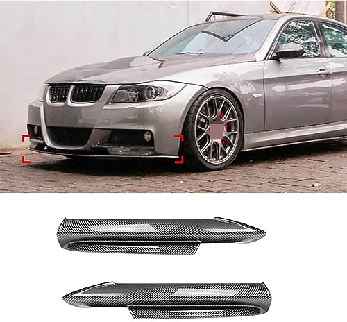 SPYKEY Auto Frontlippe Frontspoiler Für BMW 3er E90 E91 M-Tech 2005 2006 2007 2008,Auto Bumper Protector Auto Frontstoßstange Splitter Lip Spoiler Car Anbauteile,C-Carbon Fiber