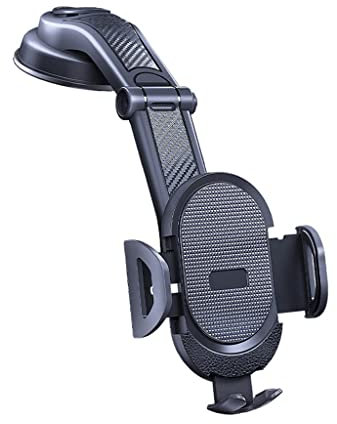 CVNIMV Support de téléphone de Voiture à Ventouse Universel, Pare-Brise de Voiture, Support de Cellule Mobile pour Smartphones de 4 à 6 Pouces (D 22cm)