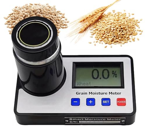 Misuratore di umidità Portatile per Cereali, misuratore di umidità per Cereali con Display LCD, intervallo di misurazione Massimo 8%-30%, analizzatore Digitale di umidità per Cereali