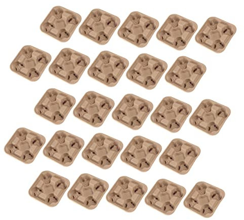 OKUMEYR 25 Piezas Bandejas Portavasos Para Té Leche Bandejas Para Transportar Vasos De Tazas Vasos Suministros Para Empacar Comida Para Llevar Exteriores