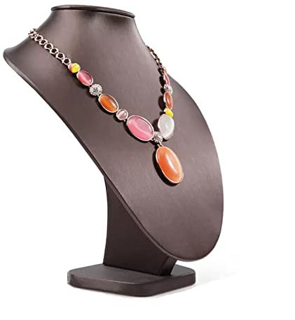 GEK208130 Schmuckhalter PU-Kunstleder-Halsketten-Kettenhalter, Aufbewahrungsdisplay, Show-Boutique-Ständer, Mannequin-Büste, Heimorganisation, Schmuck-Organizer Schmuckaufbewahrung