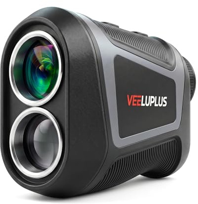 VEELUPLUS Telemetro da golf Pro, telemetro laser con interruttore inclinato, vibrazione di bloccaggio del palo della bandiera, ingrandimento 6X Pro, ricaricabile, telemetro da golf a strisce