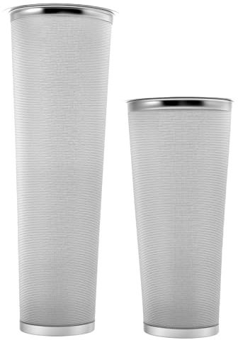 2 filtros fríos para tarros de café de boca ancha, filtro de café helado de acero inoxidable con malla fina para botella de té y colador de frutas 180/946 ml