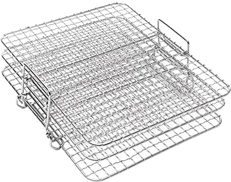 Set di Griglie di Raffreddamento impilabili in Acciaio Inossidabile - 3 Ripiani, 7,48 x 4,92, Lavabili in Forno e lavastoviglie - Ideali per Biscotti, pizze e Torte