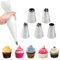 Poche a Douille Patisserie Professionnelle, Poches a Douille Reutilisable 30cm avec 5 Pièces Becs, DIY Patisserie Accessoire Kit, Lavables au Lave-Vaisselle, pour Deco Gateau, Biscuits, Cupcake