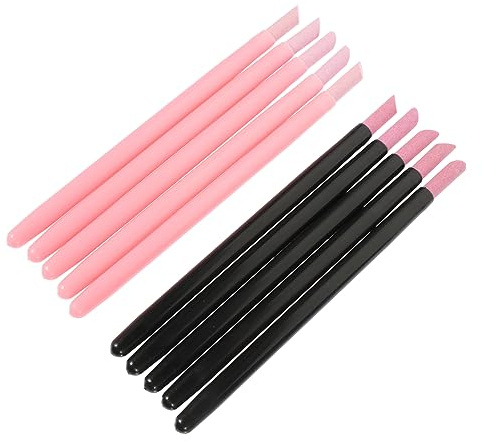 OSOLADY Lápiz Cuidado de Uñas Negro, 2 Juegos Multifuncionales para Eliminar Piel Muerta y Moldear Uñas Punta de Cuarzo para Profesionales y Principiantes