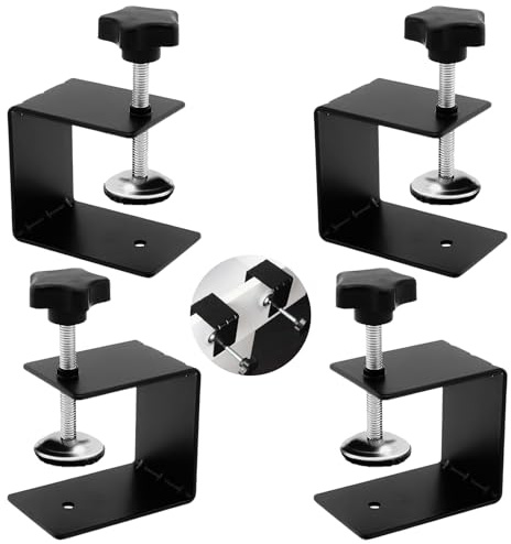 GmeDhc 4 pezzi morsetto a vite piccolo, morsetto regolabile da tavolo con cuscinetto antiscivolo, morsetto a c per cassetti, armadi