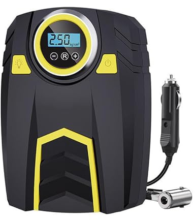 Tyre Inflator Air Compressor,12V DC Digital Car Tyre Pump,Preset Tyre Pressure & Auto Shutoff, Electric Air Pump 150 PSI For Car Tyres,Bikes and Motorbike