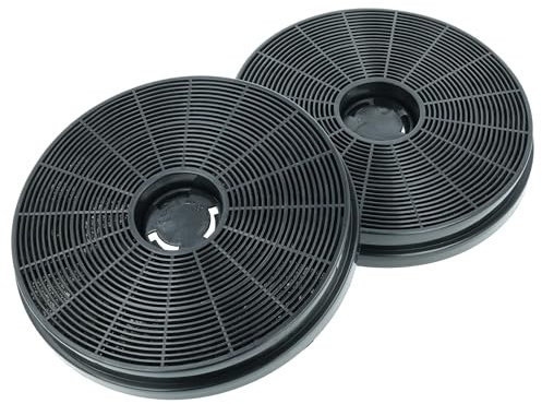vhbw 2x Filtres à charbon actif compatible avec Klarstein Victoria, DeLorean hotte aspirante - 17,5 cm