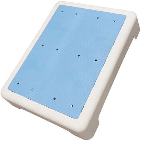 FOMIYES Sgabello da Bagno Antiscivolo in Pp e Tpr, Sgabello a Gradino Corto Blu per Doccia e Vasca, Supporto Stabile per Anziani, Sicurezza Bagno Multifunzione