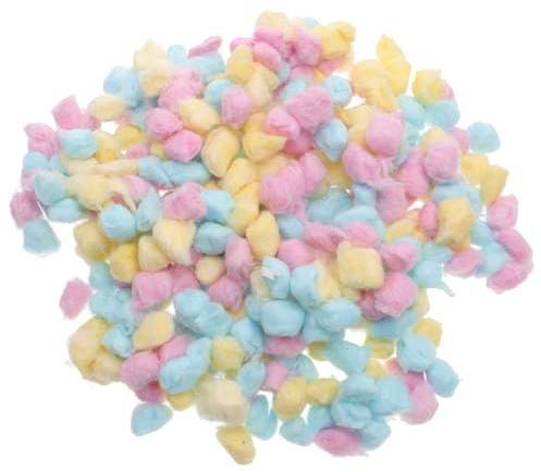 EXQUIMEUBLE 500g Baumwoll Wattebällchen für Gesicht in Verschiedenen Farben Weich und Hautfreundlich zum Abschminken und Basteln für Babys