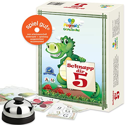 SCHNAPP DIR 5 – Konzentrationsspiel für Kinder ab 6 Jahren - Kartenspiel zum Buchstaben erkennen - Lernspiel Deutsch - Reaktions- und Aufmerksamkeitstraining - Familienspiel 2–6 Spieler