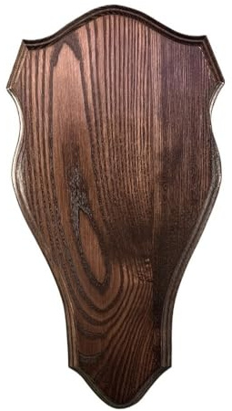 Scudo di legno per trofeo cervo. Pannello. Corna. Caccia. 51x26cm 030101