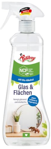 Poliboy - alles für die Autoreinigung - Bio Glas- und Flächenreiniger - für die Innen und Außenreinigung - Einzeln - 500ml - Made in Germany