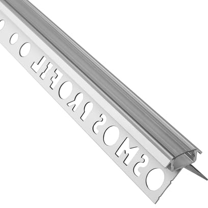 C-T77 LED Alu Fliesenprofil Ecke Außen 10 mm silber 2m klar | Für sauber eingelegte LED-Streifen mit geschützter Führung und gleichmäßiger Lichtverteilung, Abdeckung klar