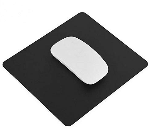 DIGIFLEX Aluminium Mouse Mat – Non-Slip Metal Mouse Pad - Strong Durable Waterproof – Stylish Modern Design -Protective for Office Home Gaming – 22 x 18cm - Black