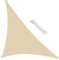 swift Vela Ombreggiante Triangolare 5x5x7 m Permeabile Protezione Anti Raggi UV Tenda a Vela, Telo Tenda da Sole a Vela per Esterno, Giardino & Gazebo, Beige