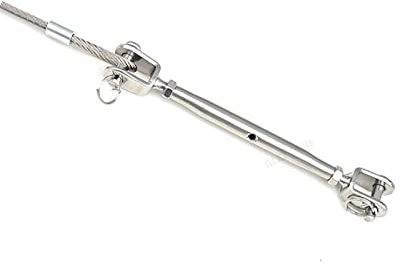 Spannschloss， 1 stücke Edelstahl 304/316 Spannschloss Bolzen Draht Seil Spannspanner Enger Verbinder, M5 M6 M8 M10 M12 M14 M16 (Color : M8, Size : 316 Stainless Steel)