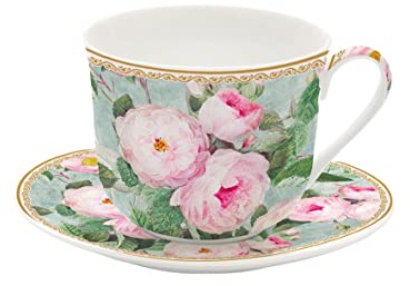 Easy Life - Coffret Tasse Dejeuner en Porcelaine FINEROSES in Bloom 40 CL - EASYLIFE
