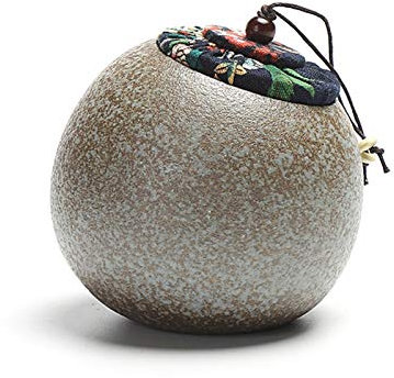 VELLOW Japanese-style Ceramics Tea Canister Traditional Tea Caddy Sugar Canister forKitchen Sealed Ceramics