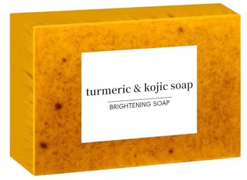 Honey Glow Zitronen-Kurkuma-Kojisäure-Seifenstück, Kurkuma Aufhellende Seife, Kurkuma Kojisäure-Seife, Feuchtigkeitsspendend Kurkuma-Badeseife, für Frauen und Männer (1PC)