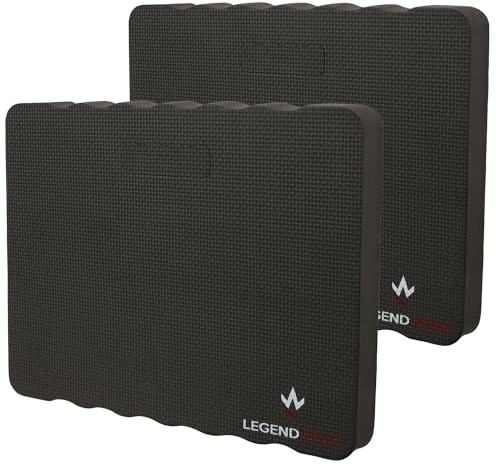 Legendwerk® 2x Premium Sportkissen aus EVA-Schaumstoff - Ideal für Yoga, Pilates, Meditation und Training - Robustes und rutschfestes Balancekissen (schwarz - 2 Stück)