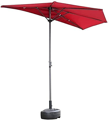 CGCSYZ Sonnenschirm Gartenschirm Sonnenschutz Outdoor Schutz Sonnenschirm 9 Fuß Halbrunder Sonnenschirm mit 5 Rippenkurbeln für Markttisch Deck Garten(