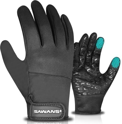 SAWANS Guantes térmicos de invierno para ciclismo, correr, hombres y mujeres, con pantalla táctil, antideslizantes, resistentes al viento, guantes deportivos para conducir, senderismo, esquí, escalada