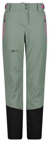 CMP Campagnolo Damen Skihose, 34W2046 E621, Grün/Schwarz (Mineral, 44)