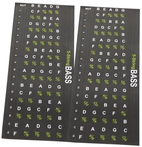 SUPVOX Adesivi Tastiera 2 Pezzi di Scale per Carta Riutilizzabili Chitarra in L'apprendimento Migliora la Suonabilità della Folk per Principianti
