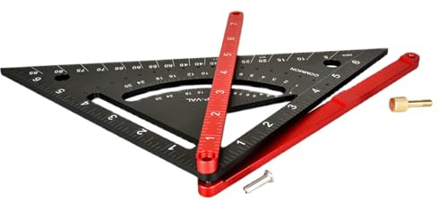 Rafter Square Tool Triangoli Righello Rafter Piazza Goniometro Carpenteria Quadrati Con Maschere Blocco Layout Strumento di Misura Triangolare Righello Metallo