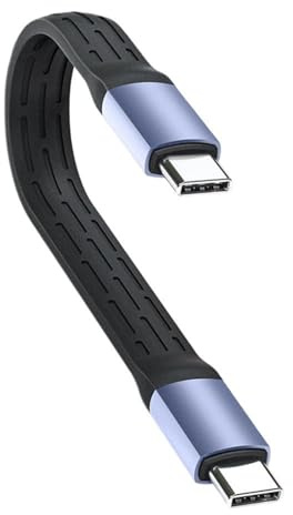 Cable USB 4 tipo C 240 W, carga rápida de 40 gbps, carcasa de aluminio de transferencia de datos 8K a 60 Hz pantalla de 15 cm de longitud