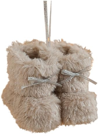 Llamativo adorno de bota de Navidad para decoración del hogar y accesorios de fiesta de invierno, bonito adorno de bota de Papá Noel