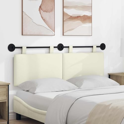 LoogCape Hängendes Kopfteil aus Cordstoff, gepolstert mit 80% Polyester, 130x55x5 cm, 2er Set mit pulverbeschichtetem Metallrahmen, vielseitig als Wandkissen für Schlafzimmer