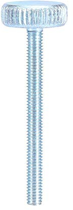 Tornillos de Pulgar M3, 5 Unidades, Acero al Carbono con Recubrimiento de Zinc, Cabeza Moleteada, Totalmente Roscados, 3mm x 5-30mm, para Ajuste Manual