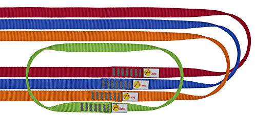 ALIENS Bandschlingen Set Open Sling (Bruchlast 22 kN/2200kg, 16 mm Breite), Farbe:4er Set (30/60/80/120 cm)
