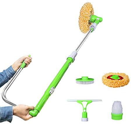 OAPULITO Spatole Lavavetri, U-Type Elettrico Professionale Strumenti for La Pulizia della Superficie del Vetro su Entrambi I Lati for Bagno E Vetri Auto Smaltati (Color : Green 1)
