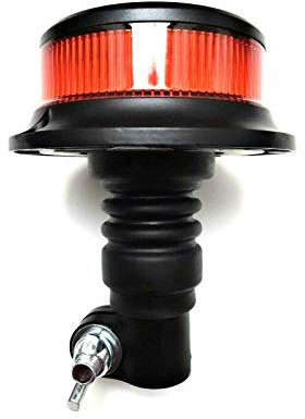 Luz giratoria naranja con 18 LED, 3 patrones de flash, 12 V, 24 V, con luz de advertencia ECE R65 R10 E9