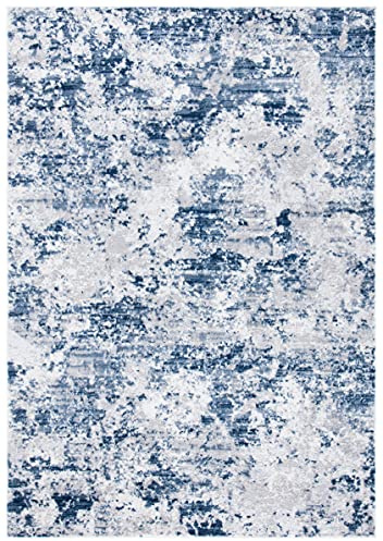 Safavieh Tapis Moderne pour Salon, Salle à Manger, Chambre à Coucher - Amelia Collection, Tapis à Poil Court, Gris et Gris Clair, 76 X 122 cm