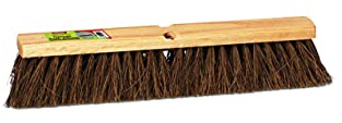 Unvert Push Broom Indoor and Outdoor Floor Sweep Use, 18 Inch, Heavy Duty Hardwood Block, Palmyra Bristles Scrub Brush, Cleaning Broom for Patio Garage, Deck, Or Home Use