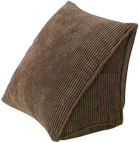 XWSM Triangle Pillow Reading & Bed Rest Pillows Triangular Backrest Pillow Support Reading Back Rest Wedge Cushion Soft Waist Pillow for Bed Sofa Office Chair Reading, Brown, 200X50X20cm