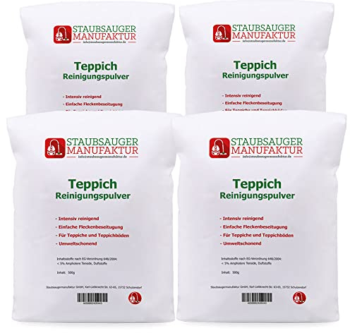 PRIMEBAG - 2 KG Teppich Reinigungspulver zum Reinigen von Teppichen z.B. mit Frischer Kit, TF730-733 oder FK360 CC / FK370 von Vorwerk - Bestleistung beim Saugen