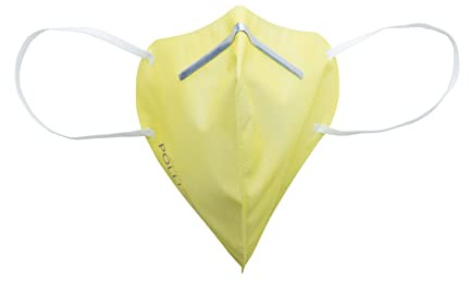 Snorflex POLLIsafe Masque de protection contre le pollen contre les allergies, filtre le pollen et les particules, réutilisable, respiration facile, moulant, fabriqué en Allemagne (jaune soleil)