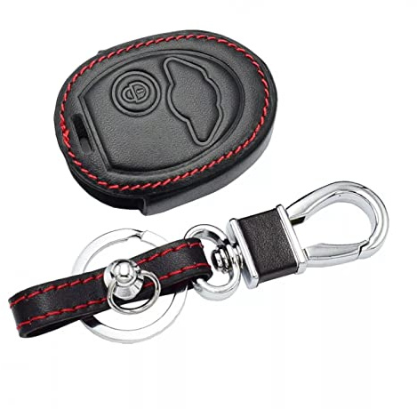 Leder Autoschlüssel Hüllen Shell Fit für BMW Mini Cooper R50 R53 1 Tasten Schlüssel Fernbedienung Schutzabdeckung Auto Schlüsselanhänger